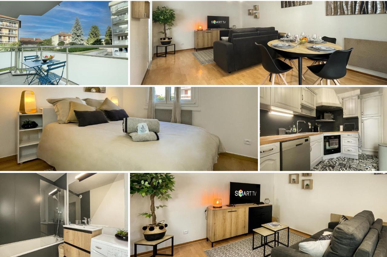 Homey Wood - New - Appartement Avec Une Chambre - Parking Prive Gratuit - Balcon Prive - A 5 Min De La Gare Pour Rejoindre Geneve Annemasse Exterior photo